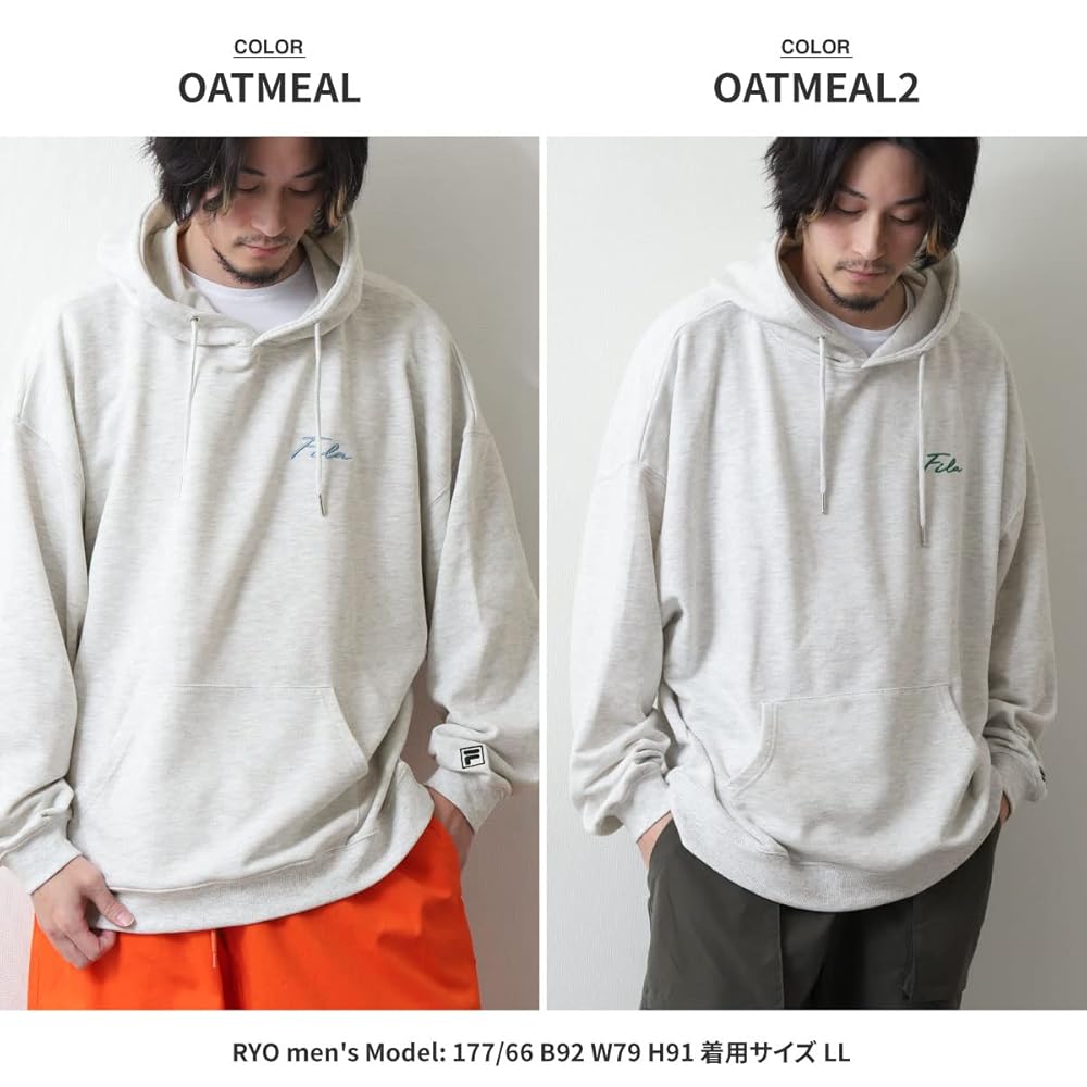 リリアン＊FILAフィラ＊星柄パッチが可愛い杢グレーのスウェットパーカーL リリアン様専用＊FILAフィラ＊星柄パッチが可愛い杢グレーの